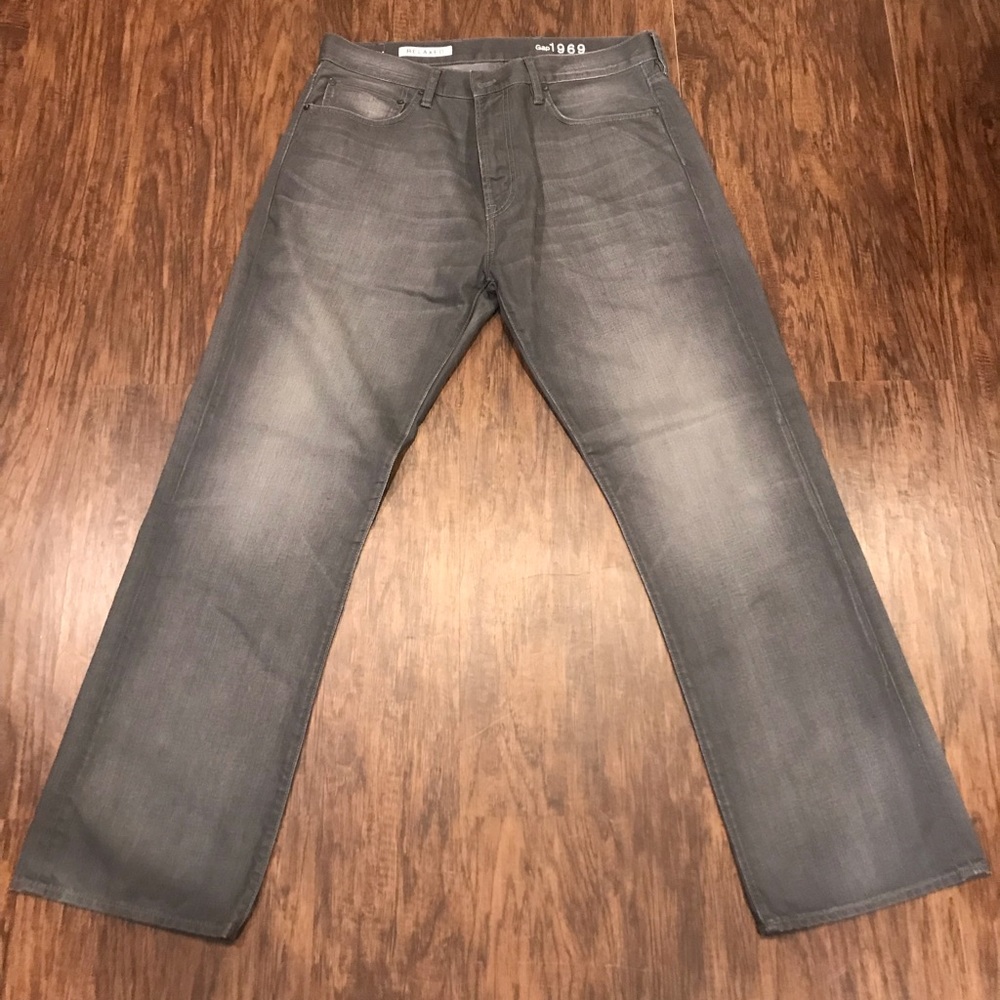 Gray Gap Jeans 36x34 Relaxed Fit